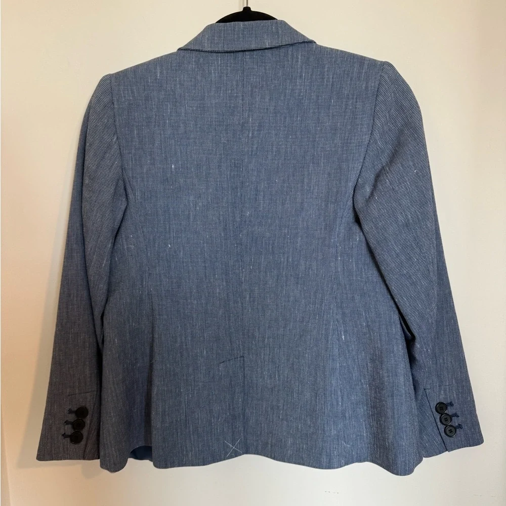 LOFT Textured Blue Jacket - Picture 5 of 7
